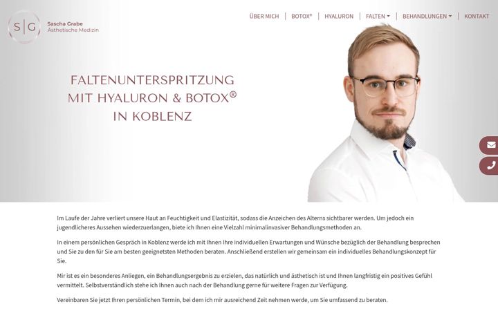 Ekrano kopija falten-unterspritzung-koblenz.de