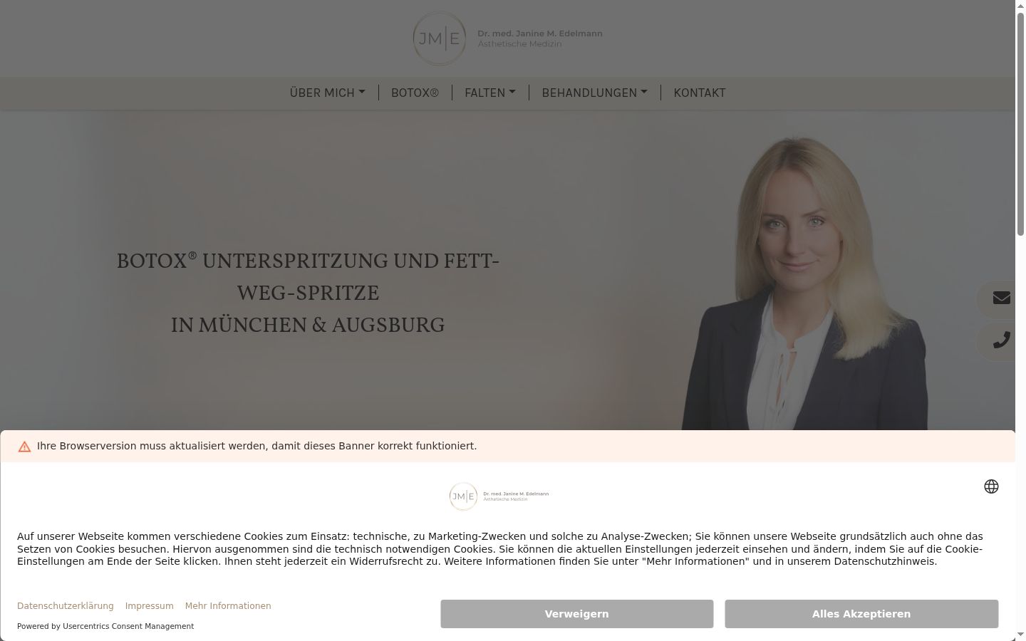Sutikimo reklamjuostės, rodytos prieš bet kokią sąveiką, ekrano kopija