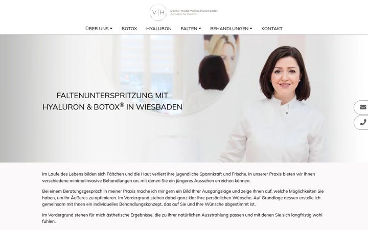 Screenshot of falten-unterspritzung-wiesbaden.de