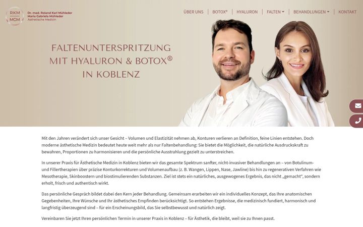 Screenshot of faltenbehandlung-koblenz.de