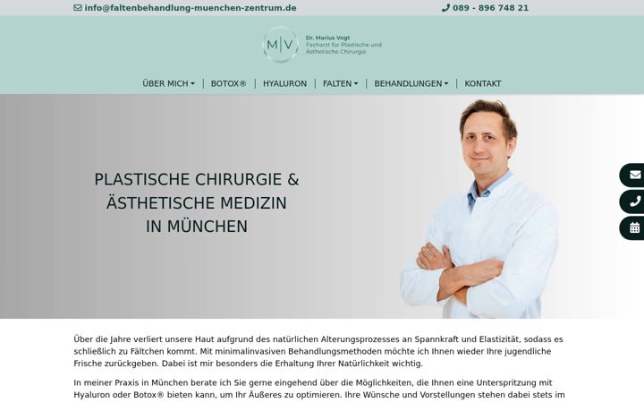 Screenshot of faltenbehandlung-muenchen-zentrum.de