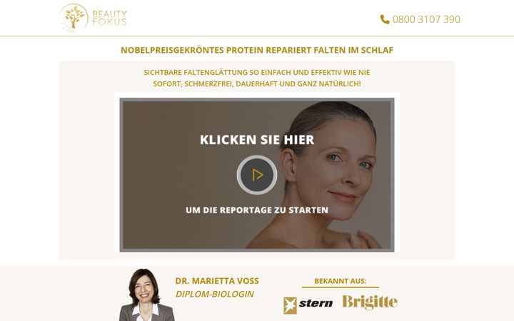 Screenshot of faltenfreialtern.com