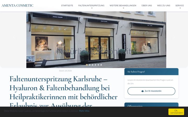 Screenshot of faltenunterspritzung-karlsruhe.de