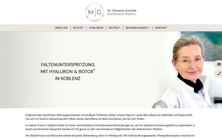Screenshot ta' faltenunterspritzung-koblenz.de