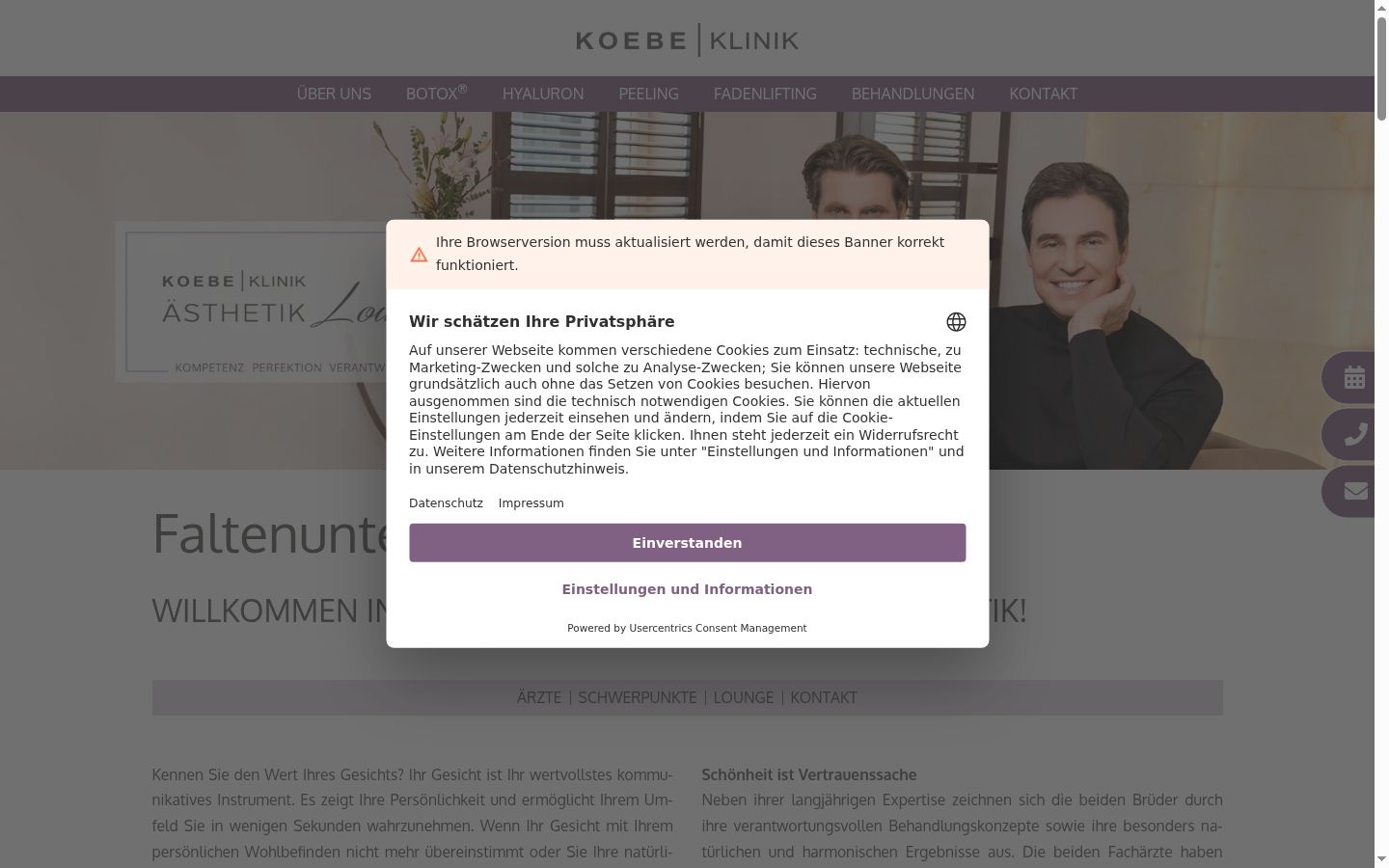 Screenshot tal-banner tal-kunsens muri qabel kwalunkwe interazzjoni