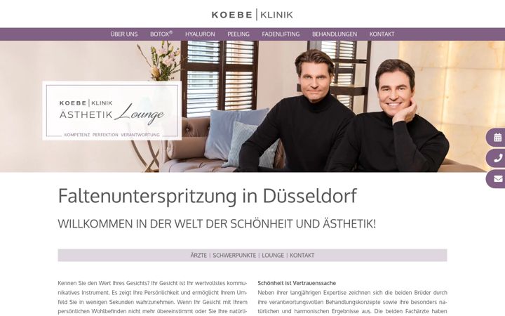 Screenshot ta' faltenunterspritzung-koebe-klinik.de