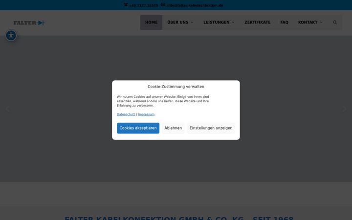 Screenshot ta' falter-kabelkonfektion.de