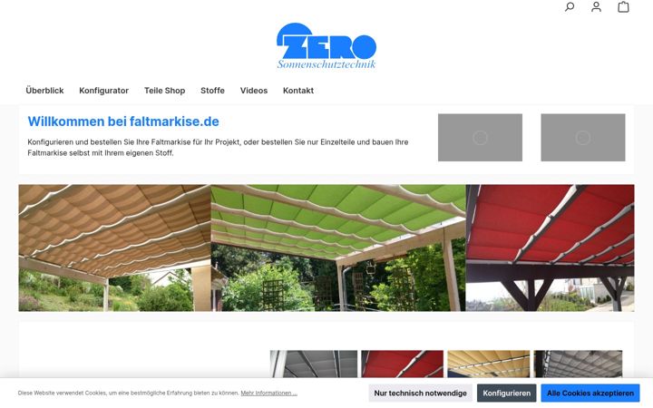 Screenshot ta' faltmarkise.de