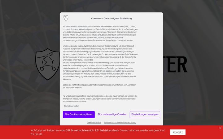 Screenshot of faltradritter.de