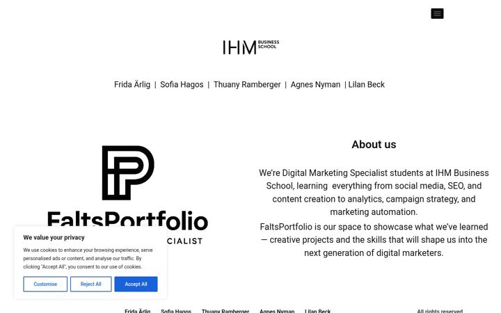 Screenshot of faltsportfolio.se