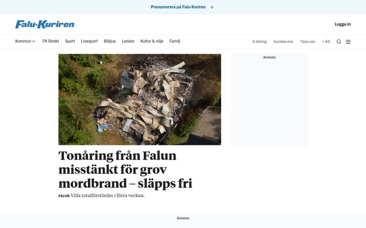 Screenshot of falukuriren.se