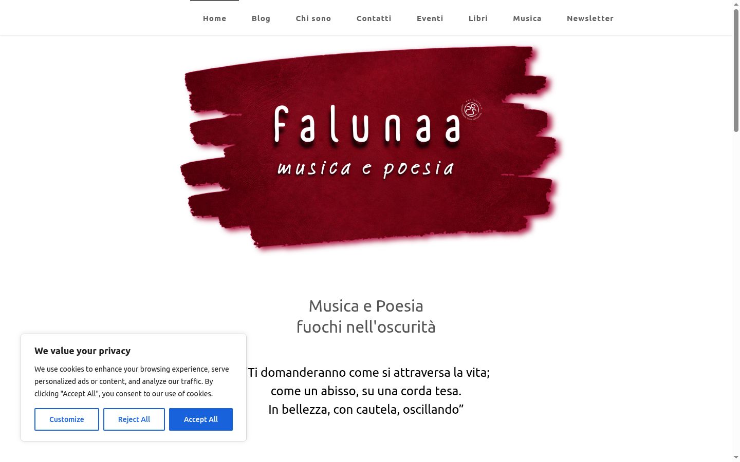 Captura de ecrã do banner de consentimento apresentado antes de qualquer interação