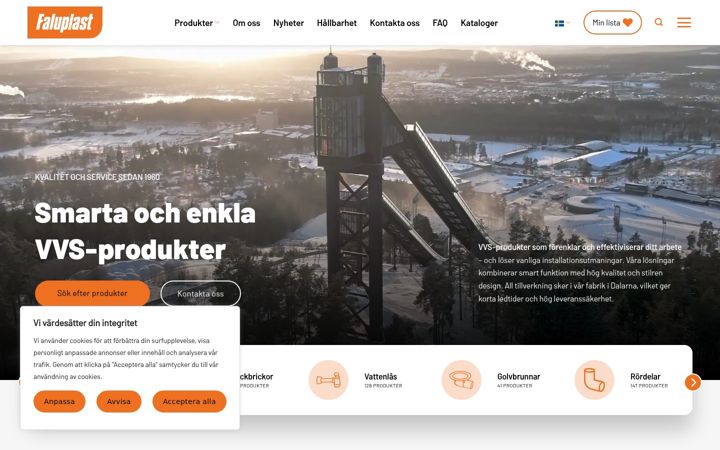 Screenshot of faluplast.se