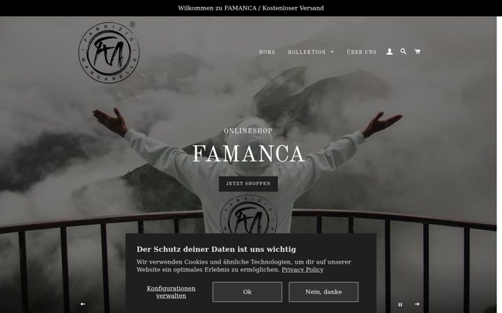 Screenshot of famanca.com
