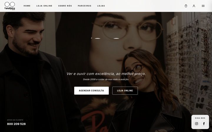 Screenshot of famaoptica.com
