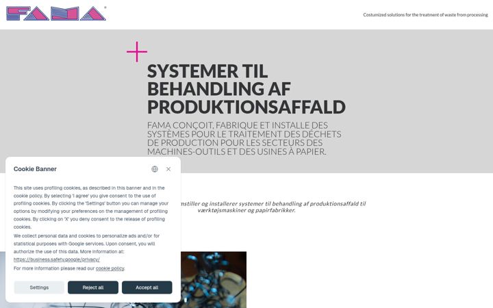 Screenshot of famaproject.com