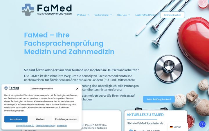 Screenshot ta' famed-test.de