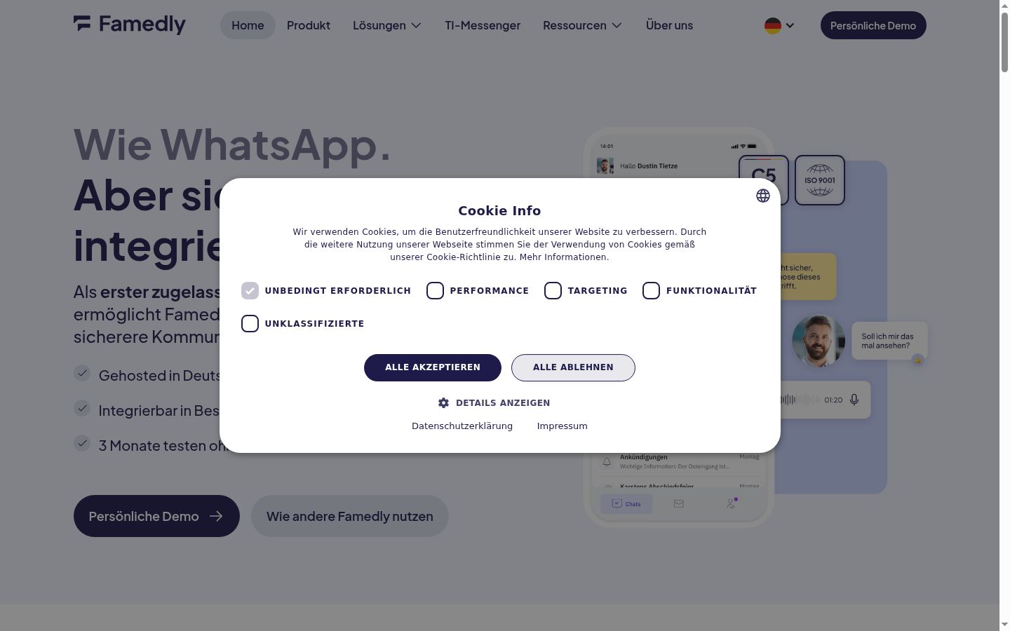 Screenshot tal-banner tal-kunsens muri qabel kwalunkwe interazzjoni