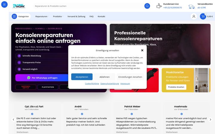 Screenshot of famee-worx.de