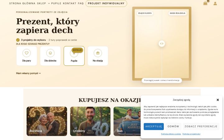 Snímek obrazovky fameframe.pl