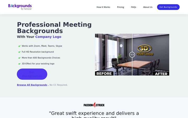 Screenshot of famejar.com