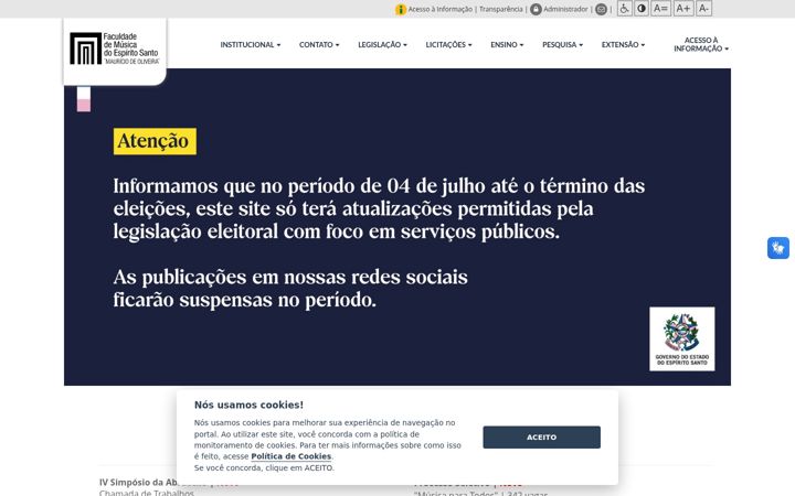 Screenshot of fames.es.gov.br