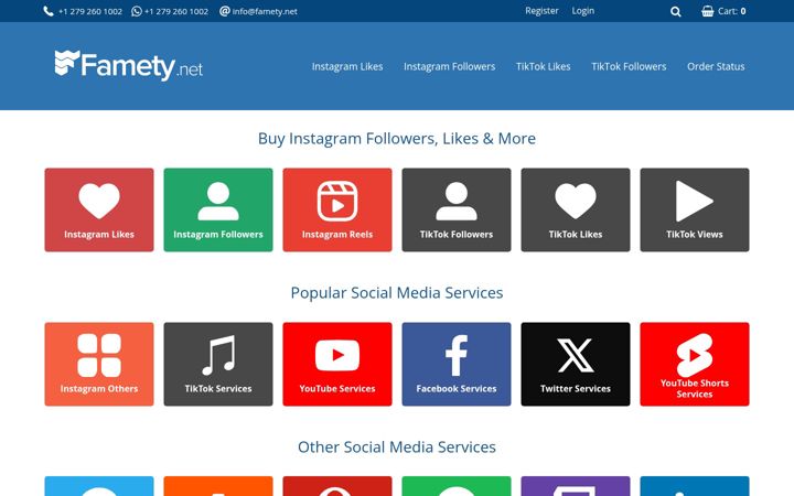 Screenshot of famety.net