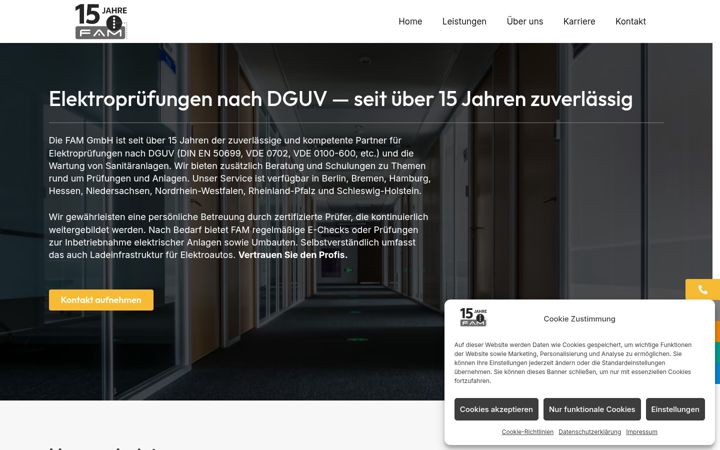Screenshot of famgmbh.de