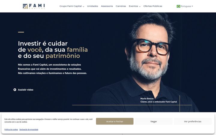 Captura de pantalla de famicapital.com.br