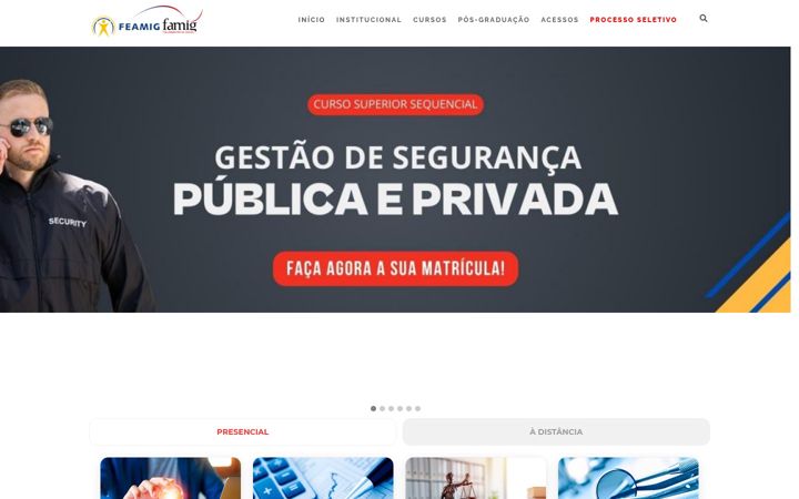 Captura de pantalla de famig.edu.br