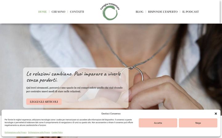 Ekrānuzņēmums no famigliainaspettata.it