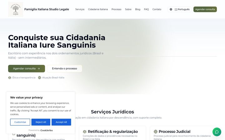 Screenshot of famigliaitaliana.net