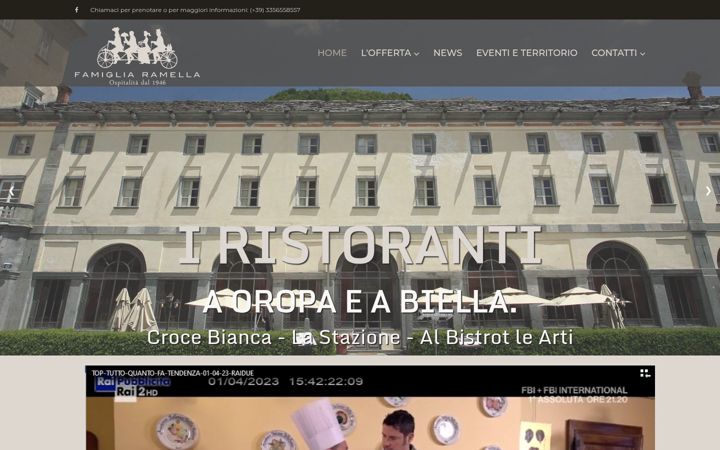 Screenshot of famigliaramella.it