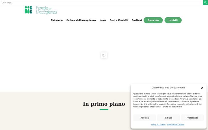 Screenshot of famiglieperaccoglienza.it