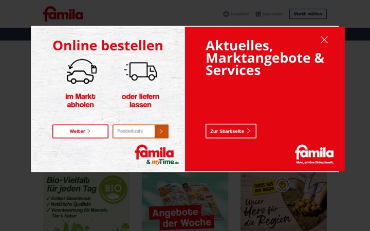 Screenshot of famila-nordwest.de