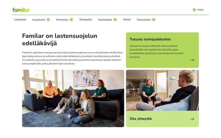 Screenshot του familar.fi
