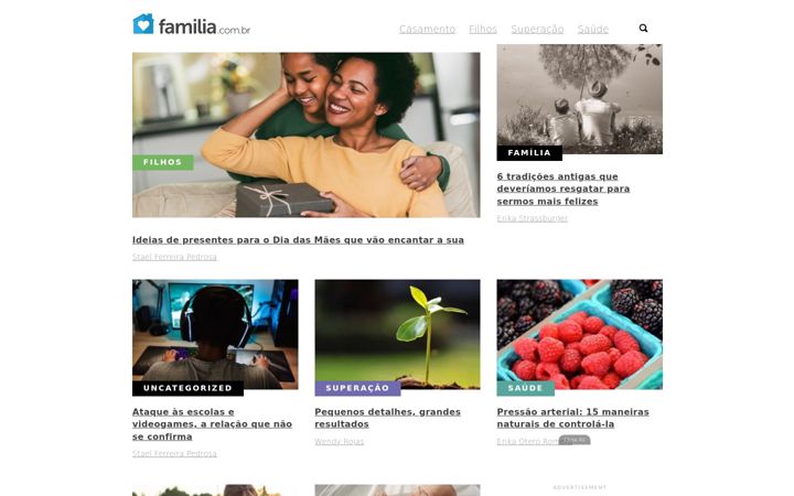 Screenshot of familia.com.br
