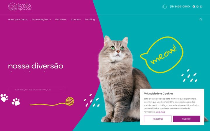 Captura de pantalla de familia4patas.com.br