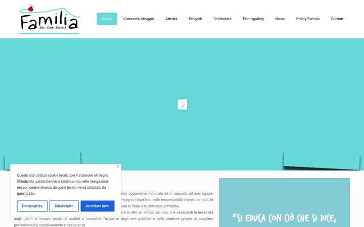 Screenshot of familiacoopsociale.it
