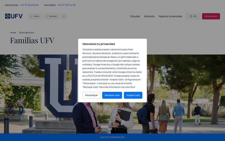Screenshot of familias-ufv.es