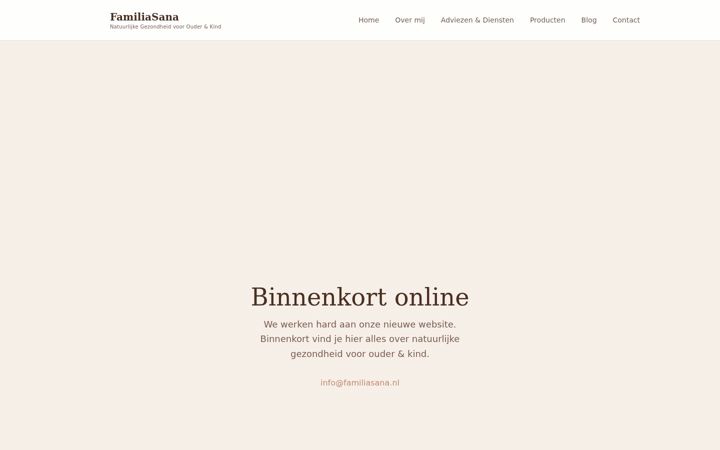 Screenshot of familiasana.nl