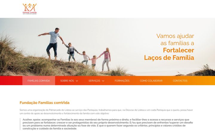 Ekrānuzņēmums no familiascomvida.pt
