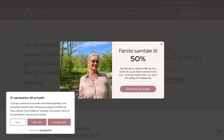 Screenshot of familie-baand.dk