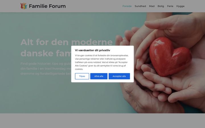 Screenshot of familie-forum.dk
