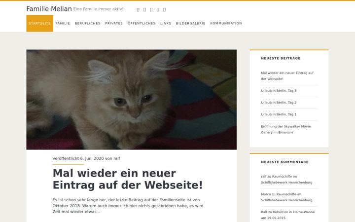 Screenshot of familie-melian.de