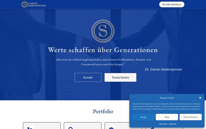 Screenshot of familie-seidenspinner.de