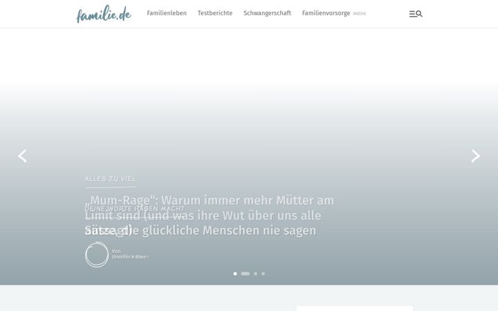 Screenshot of familie.de