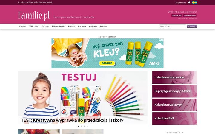 Screenshot of familie.pl