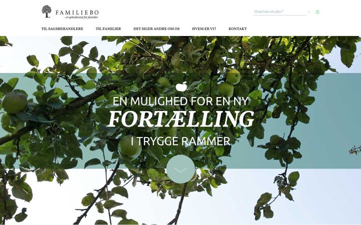 Screenshot of familiebo.dk