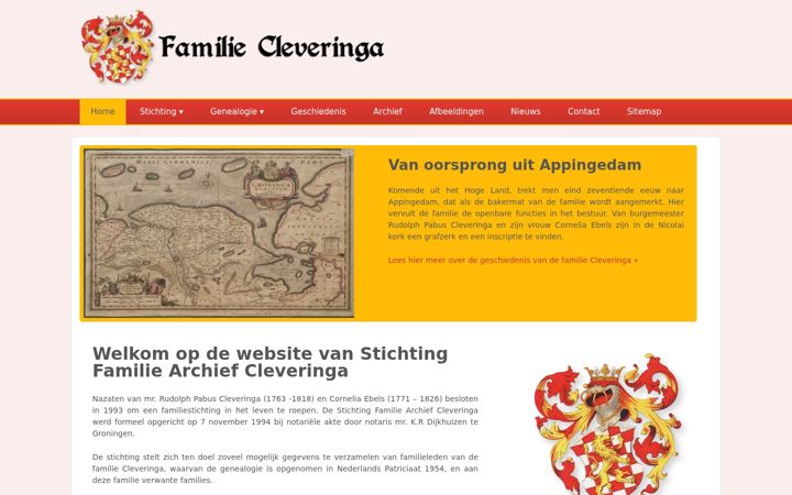 Screenshot of familiecleveringa.nl